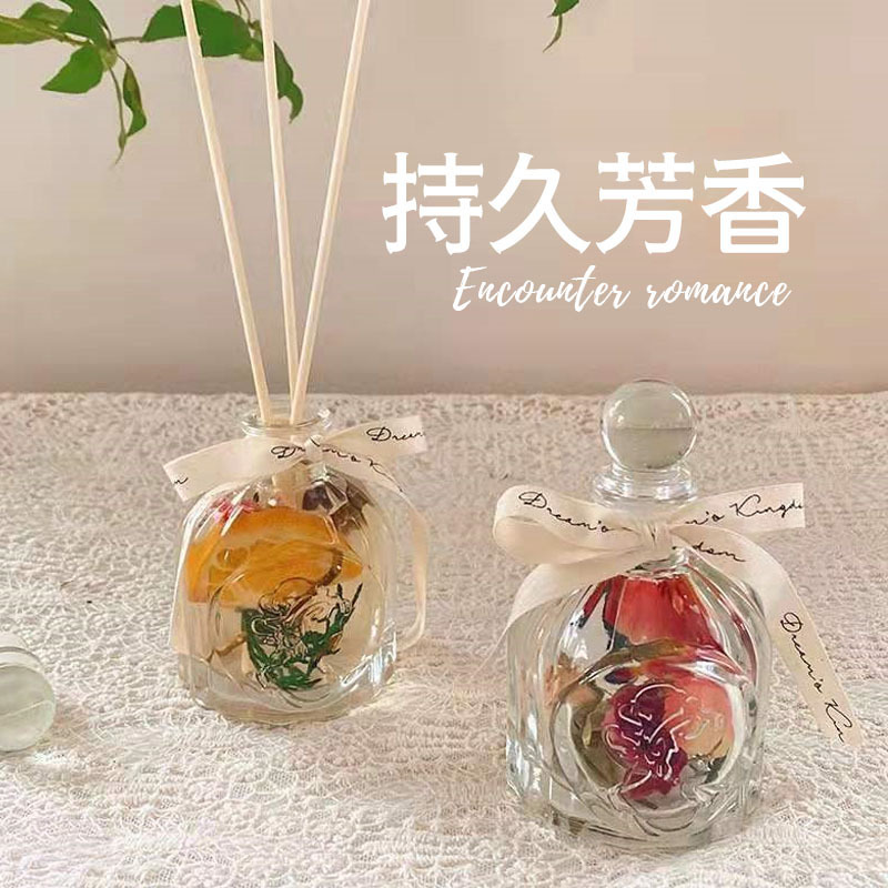 Home Fragrance Rose - Diffuseur de rose séchée vintage sans