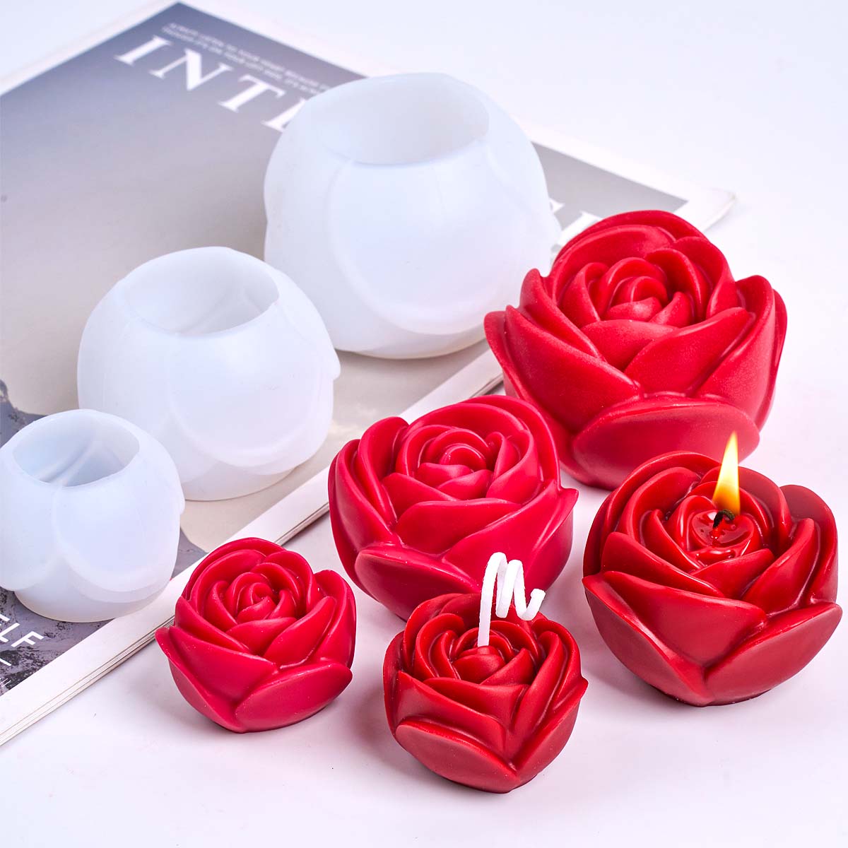 Moule à bougie en Silicone en  - Home Fragrance Rose avis et prix